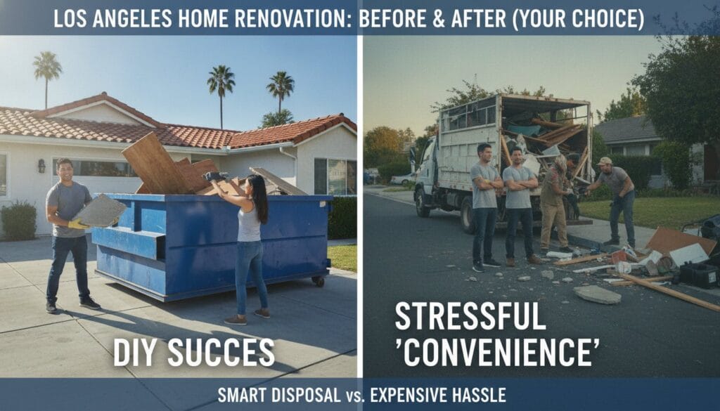DIY Junk Removal vs. Dumpster Rental in Los Angeles: 2026 Guide